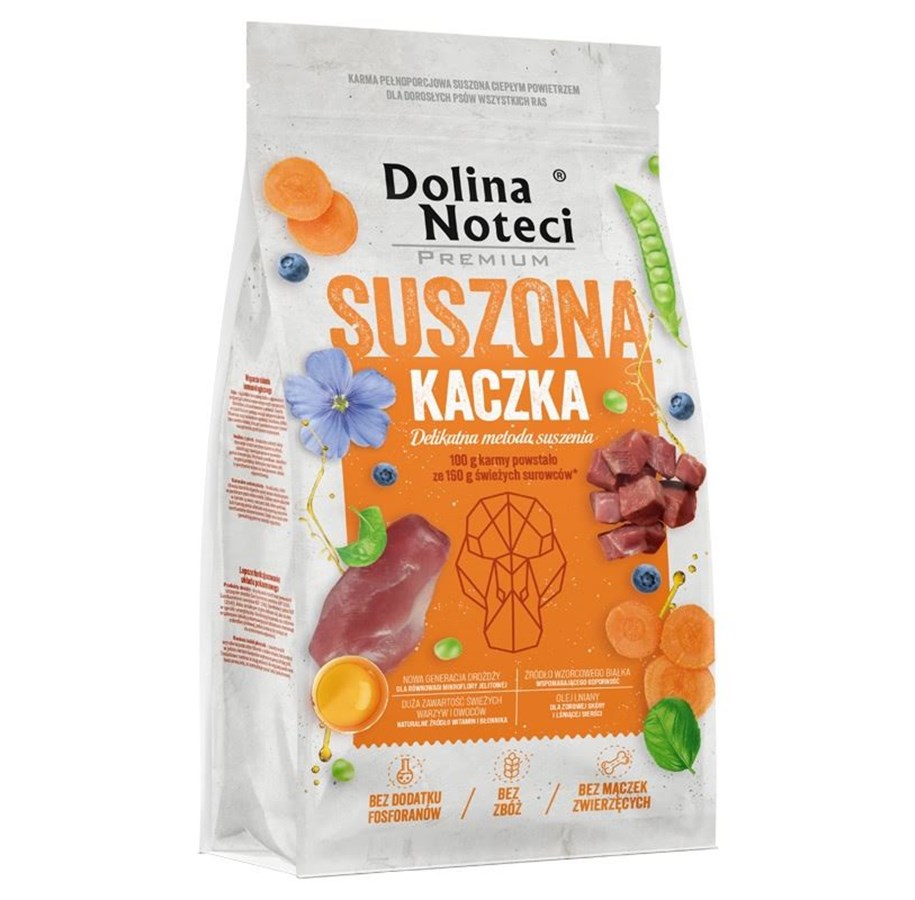 Honden - Dolina Noteci Premium Dried Duck - dried food for dogs - 9kg - 5902921312130