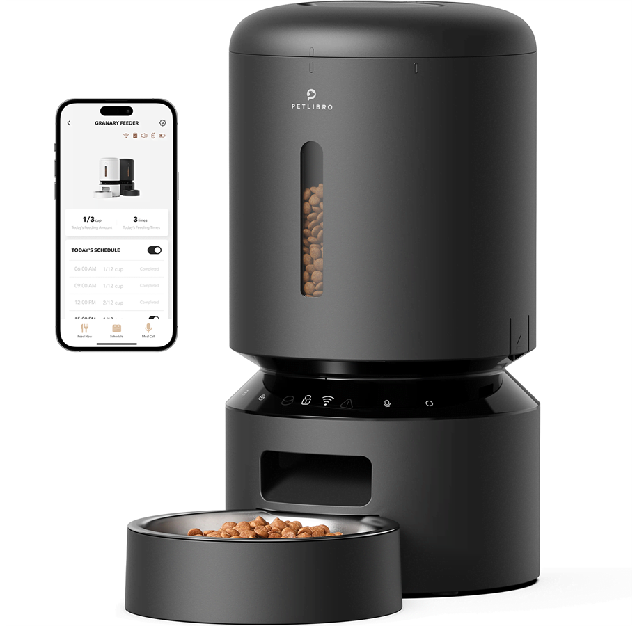 Honden - Petlibro GRANARY WIFI FEEDER BLACK - PL-AF103-94B