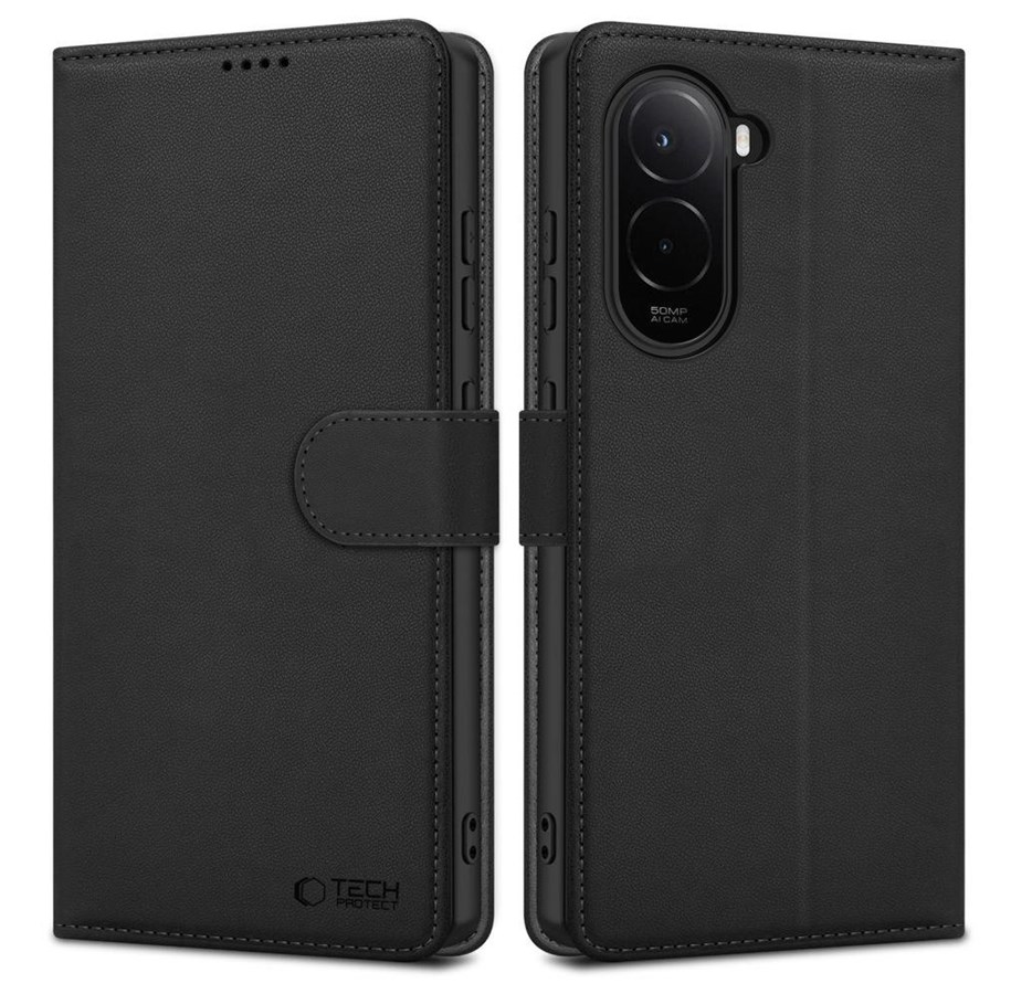 Mobiel - Covers & Cases - Tech-Protect Wallet Case for Xiaomi Poco M7 - Black - 5906302332540