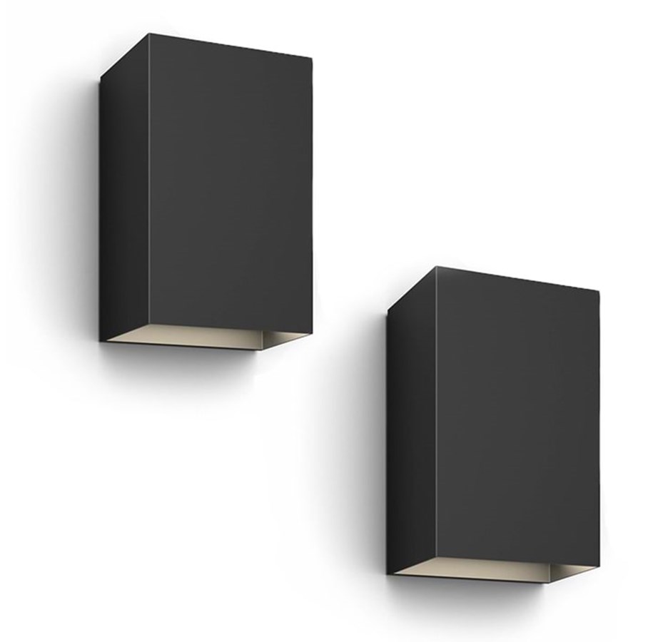 Smart Home - Philips Hue Outdoor Resonate Wandlamp - Zwart - 2-Pak - 915005842901x2