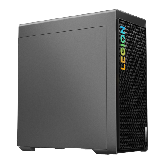 Desktop gaming-pc-behuizing met RGB-verlichting in het logo
