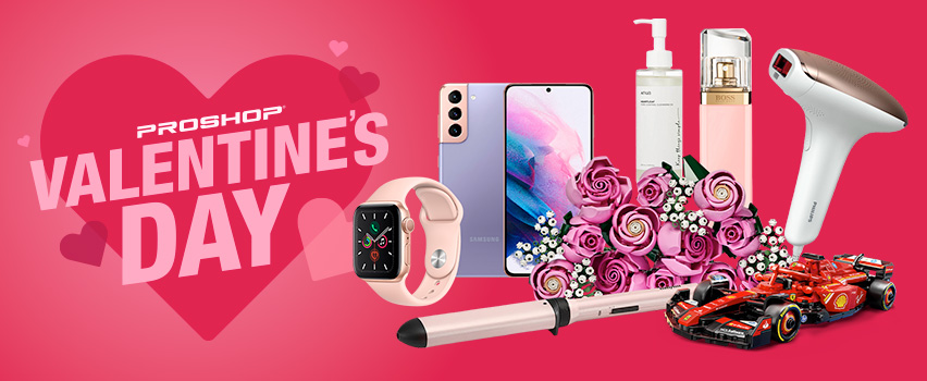Roze hart en verschillende producten als cadeau-ideeën