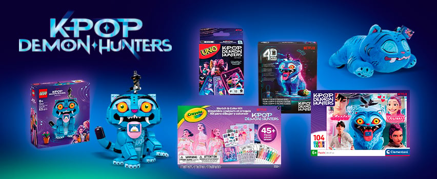 K-Pop Demon Hunters merchandise – LEGO, UNO, Crayola, 4D puzzel, Clementoni en knuffel uit de Netflix-serie